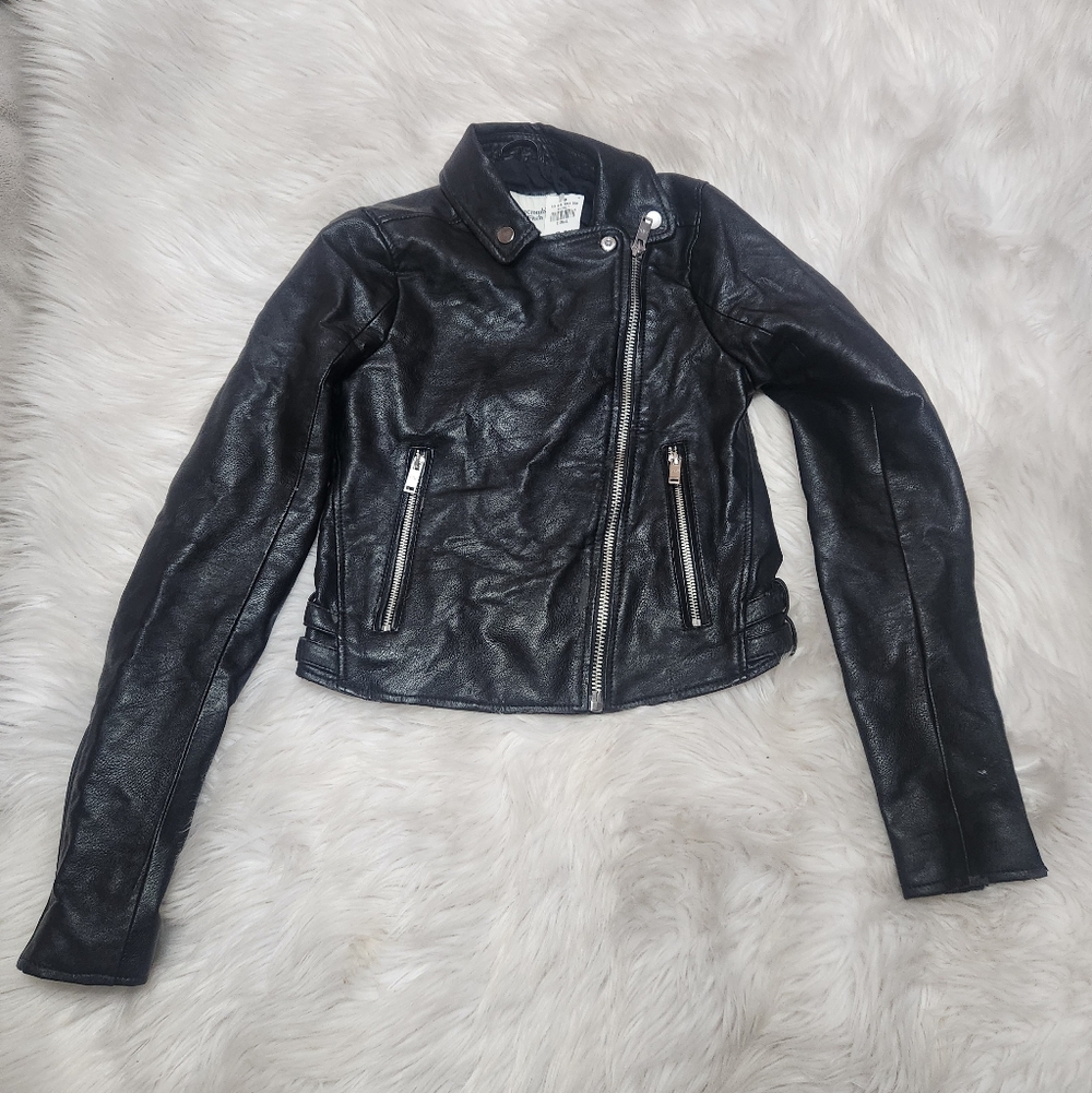 Womens Abercrombie & Fitch Faux Leather XS Jacket. Nwt.FLAWS